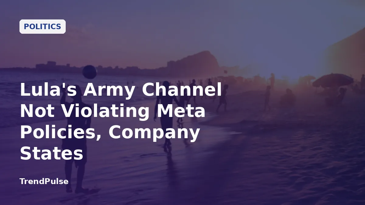 Lula's Army Channel Not Violating Meta Policies, Company States