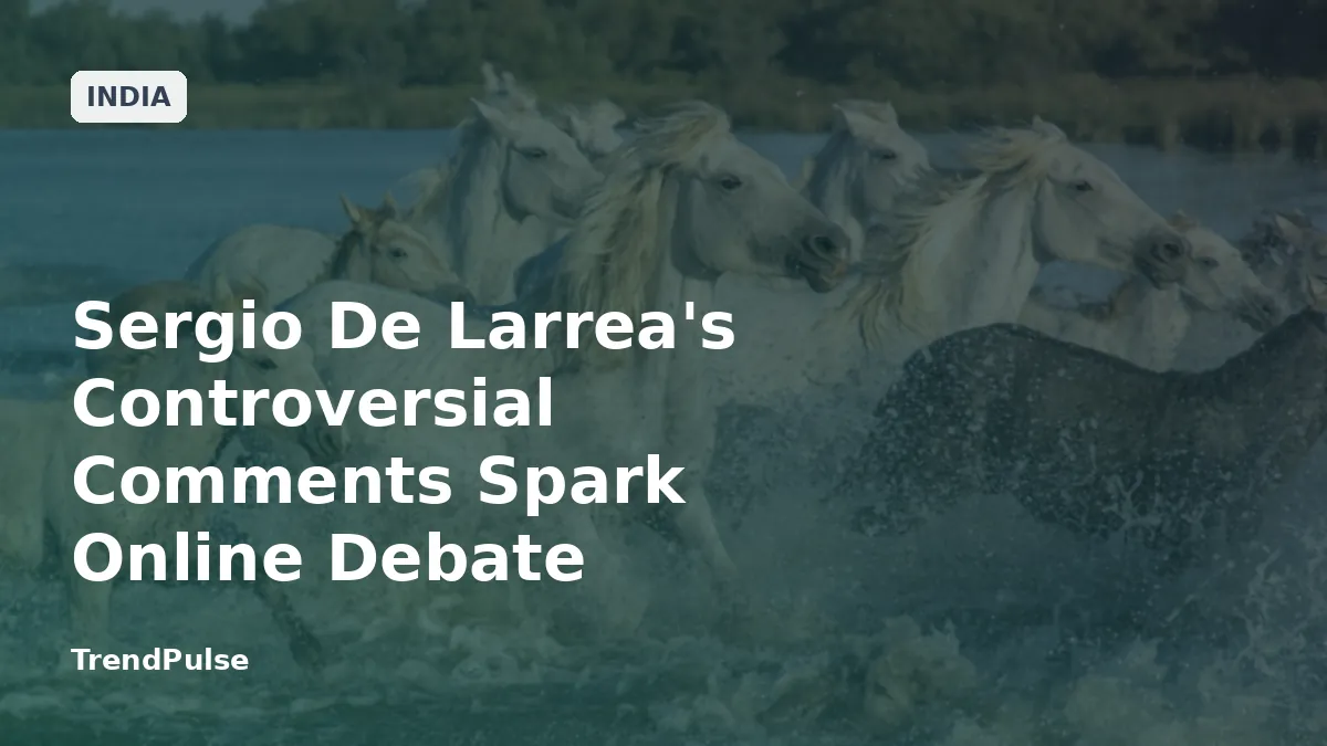 Sergio De Larrea's Controversial Comments Spark Online Debate