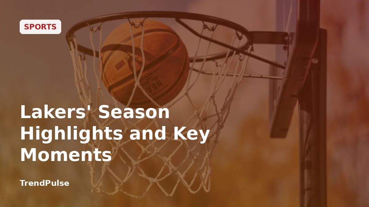 Lakers' Season Highlights and Key Moments